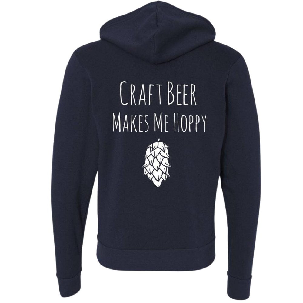 Moonlight Makers Craft Beer Makes Me Hoppy Comfy Blue Sweatshirt